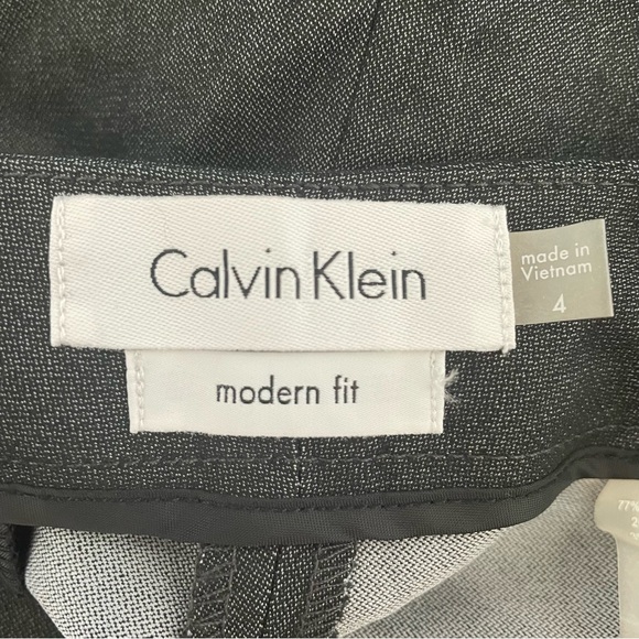 Calvin Klein Modern Fit Trousers Charcoal Gray Size  4 Office Career Neutral - Picture 6 of 9
